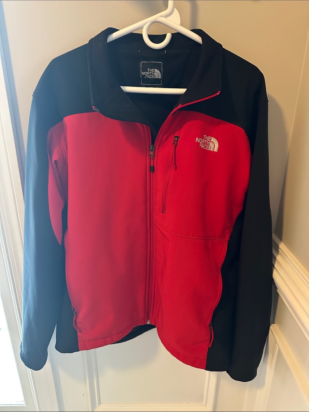 The North Face Red and Black Soft Shell Jacket